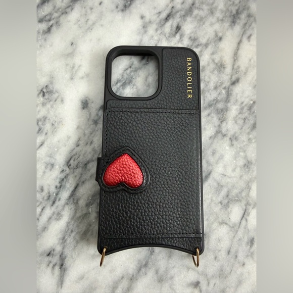 Bandolier Black Case with Heart iPhone 15 Pro Max - Picture 1 of 4